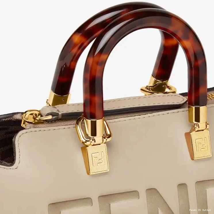Affordable HOT Grey By Logo Boston In ROMA Leather The Bag Mini Calf Fendi Way 0508